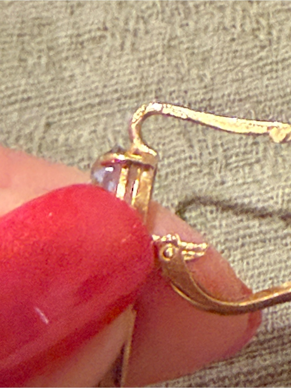 Vintage 18Kt Italian Gold Drop Light Blue Stone Earrings - Women Jewelry - Picture 9 of 10